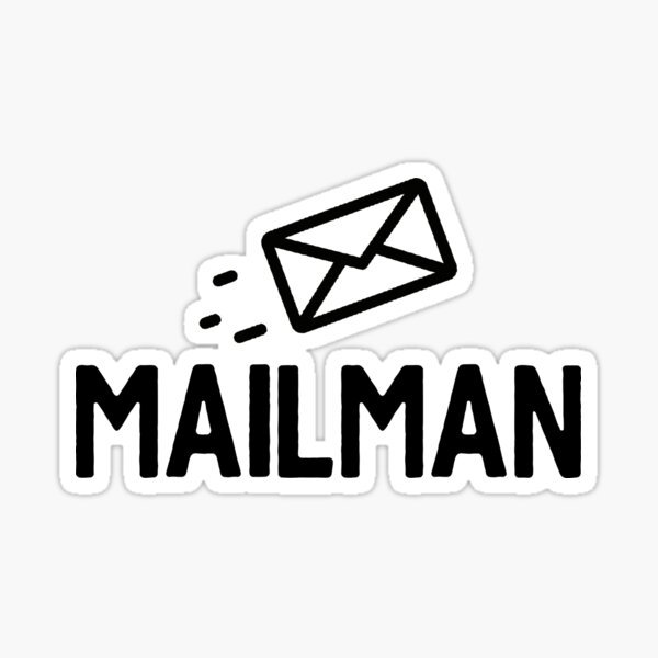 Mailman Letter - Great For Mail Sticker