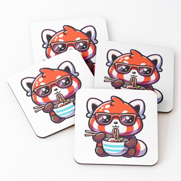 Item preview, Red Panda Eating Ramen designed and sold by PeelZinc.