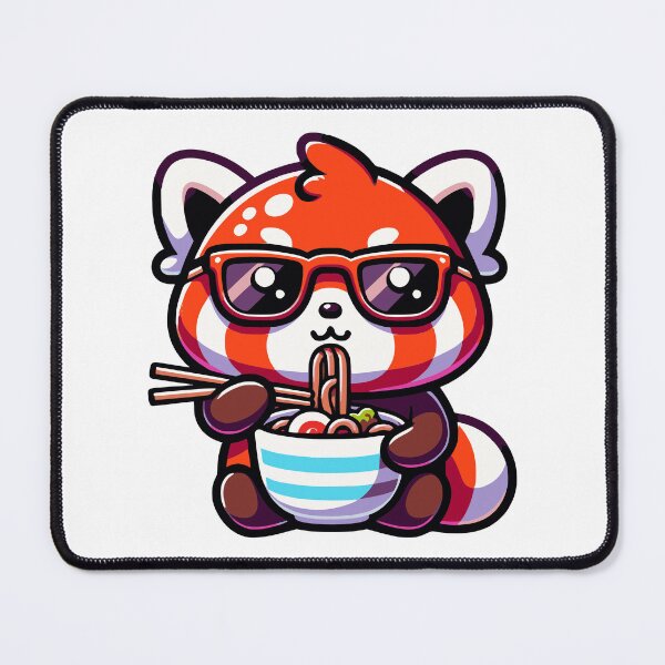 Item preview, Red Panda Eating Ramen designed and sold by PeelZinc.