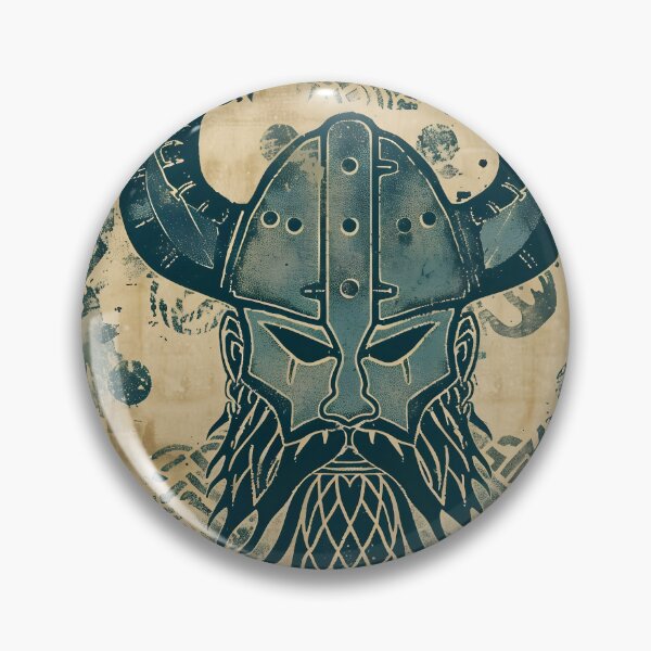Item preview, Blue Viking Head designed and sold by dcrc.