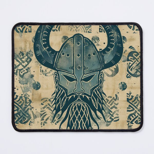 Item preview, Blue Viking Head designed and sold by dcrc.