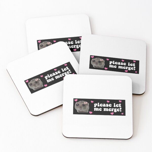 Item preview, please let me merge sad hamster bumper designed and sold by BUMPER-STICKERS.