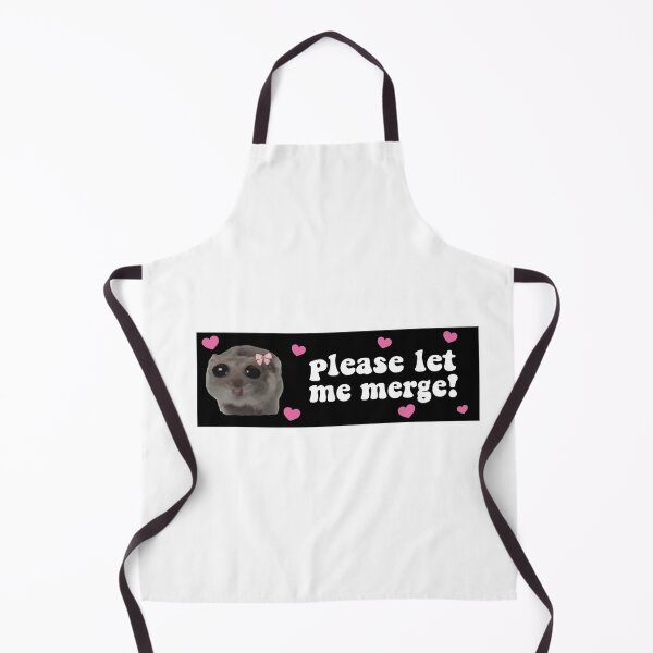 Item preview, please let me merge sad hamster bumper designed and sold by BUMPER-STICKERS.