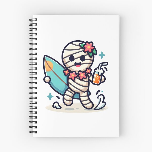 Item preview, Kawaii Surfing Mummy designed and sold by CanvasCutie.