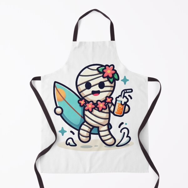 Item preview, Kawaii Surfing Mummy designed and sold by CanvasCutie.