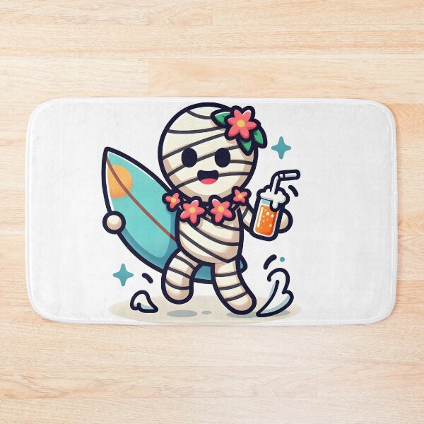 Item preview, Kawaii Surfing Mummy designed and sold by CanvasCutie.