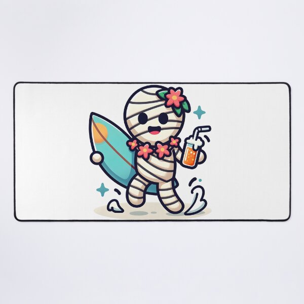 Item preview, Kawaii Surfing Mummy designed and sold by CanvasCutie.
