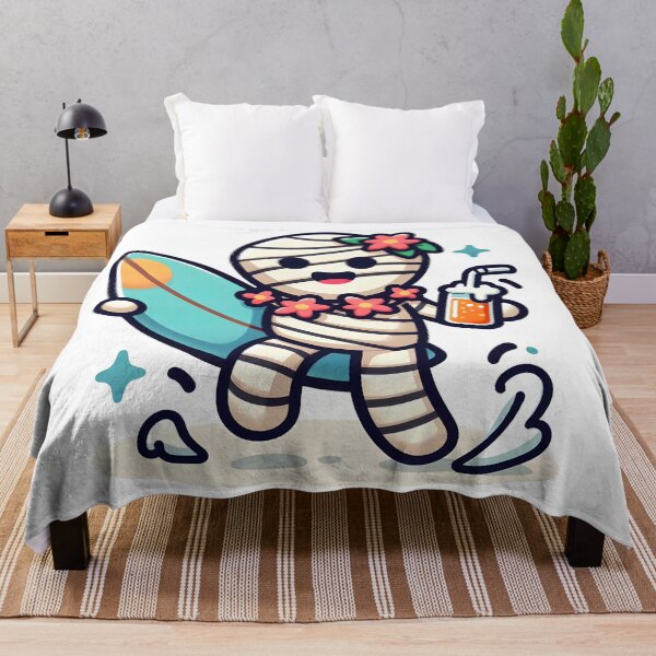 Item preview, Kawaii Surfing Mummy designed and sold by CanvasCutie.