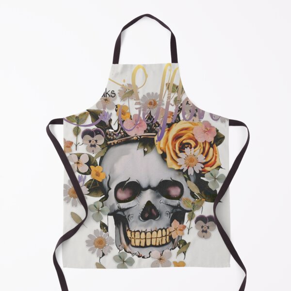 Item preview, SKULL WITH A GOLDEN CROWN AND FLOWERS designed and sold by inarausch2023.
