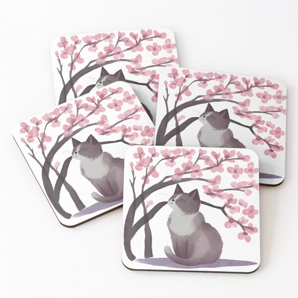 Item preview, Cat Beneath Cherry Blossoms designed and sold by Petalette.