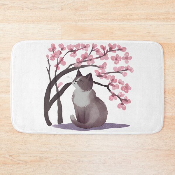 Item preview, Cat Beneath Cherry Blossoms designed and sold by Petalette.