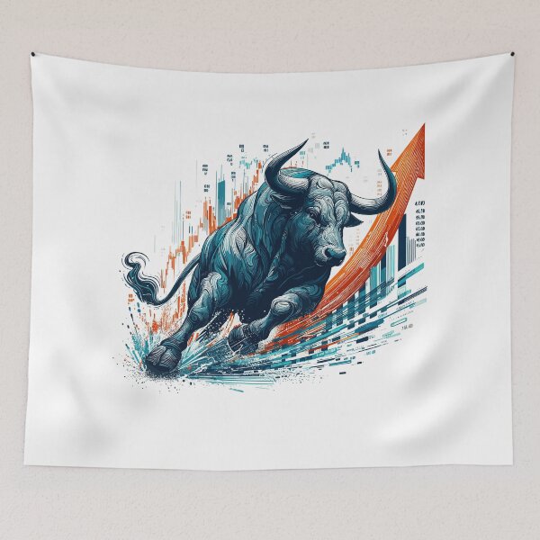 Item preview, Finance Stocks Taurus Bull Wall Street Gift designed and sold by Pineapple-Tree.