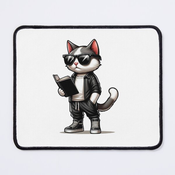 Item preview, Respect Cat Reading a Book, Cat Read Book, Book Lover, Books Lovers Gift, Book Lover Gift, Unique Cat Art  designed and sold by SlocifieShop.