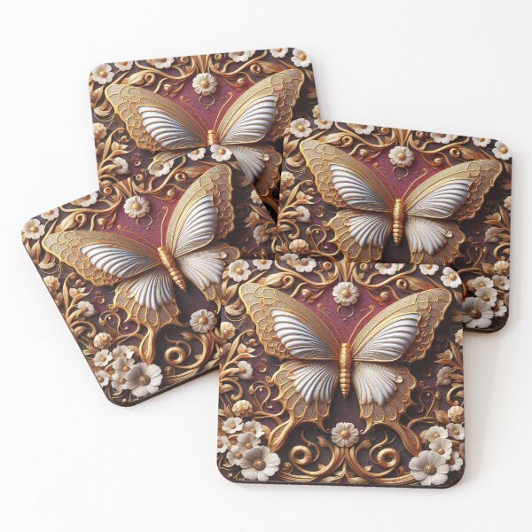 Item preview, Gold and Porcelain Butterfly in Exquisite Detail designed and sold by Trevor Hirst.