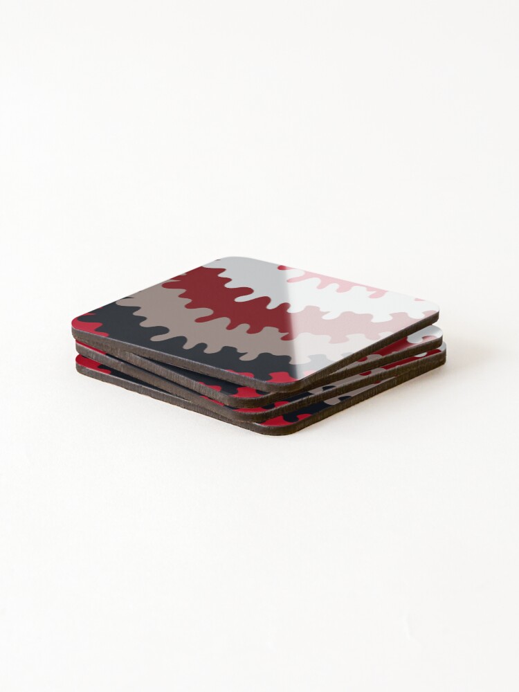 Thumbnail 4 of 5, Coasters (Set of 4), Abstract Bold Color Wave designed and sold by LemonFun.