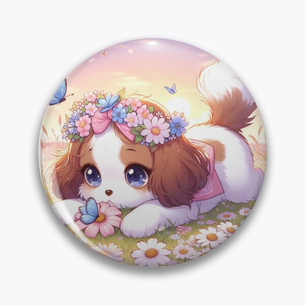 Item preview, Dreamy cavalier puppy  designed and sold by kawaiipetshop.