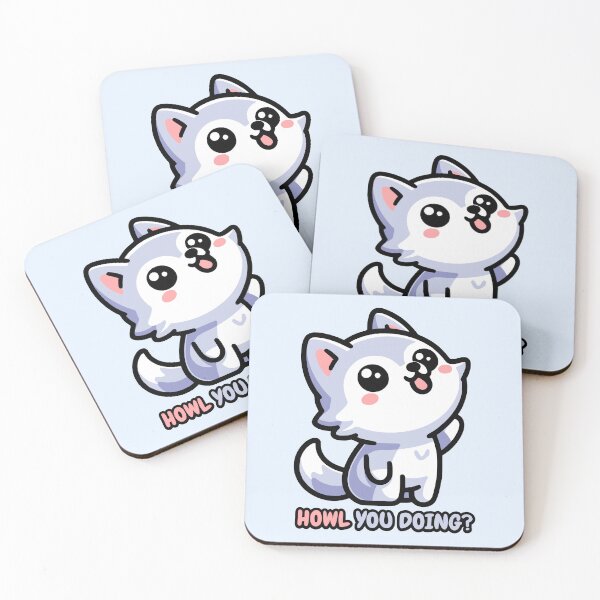 Item preview, Howl You Doing! Cute Wolf Pun designed and sold by PMCreative.