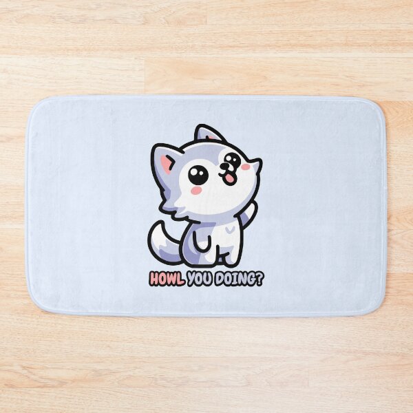 Item preview, Howl You Doing! Cute Wolf Pun designed and sold by PMCreative.
