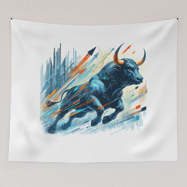 Item preview, Finance Stocks Taurus Bull Wall Street Gift designed and sold by Pineapple-Tree.
