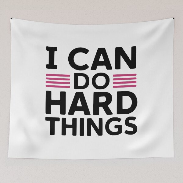 Item preview, I Can Do Hard Things! Black designed and sold by PMCreative.