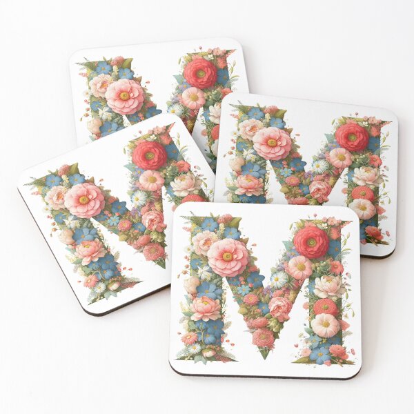 Item preview, Letter “M” containing flowers designed and sold by yeekazar.
