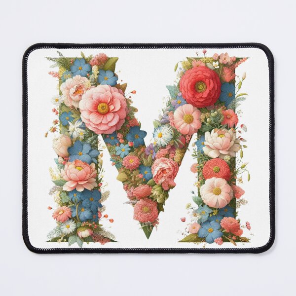 Item preview, Letter “M” containing flowers designed and sold by yeekazar.