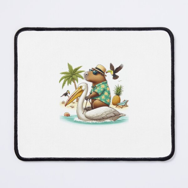 Item preview, Capy and Pelican-Tropical Island1 designed and sold by Capybara Art Lover.