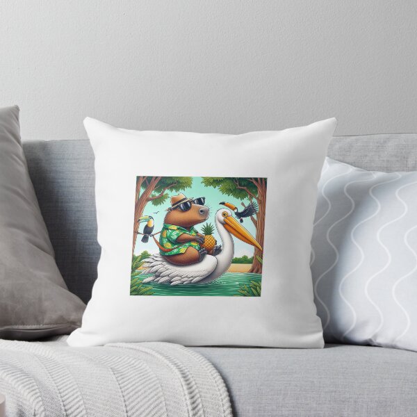 Item preview, Capy and Pelican-Tropical Island2 designed and sold by Capybara Art Lover.