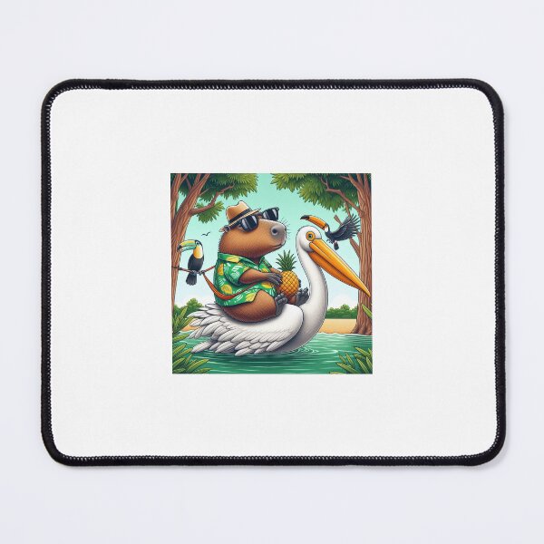 Item preview, Capy and Pelican-Tropical Island2 designed and sold by Capybara Art Lover.