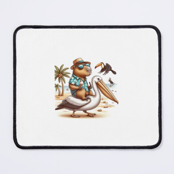 Item preview, Capy and Pelican-Tropical Island3 designed and sold by Capybara Art Lover.