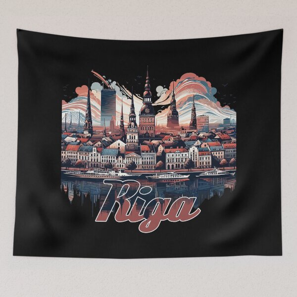 Item preview, Riga capital Latvia Baltics gift designed and sold by Pineapple-Tree.
