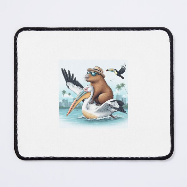 Item preview, Capy and Pelican-Tropical Island6 designed and sold by Capybara Art Lover.