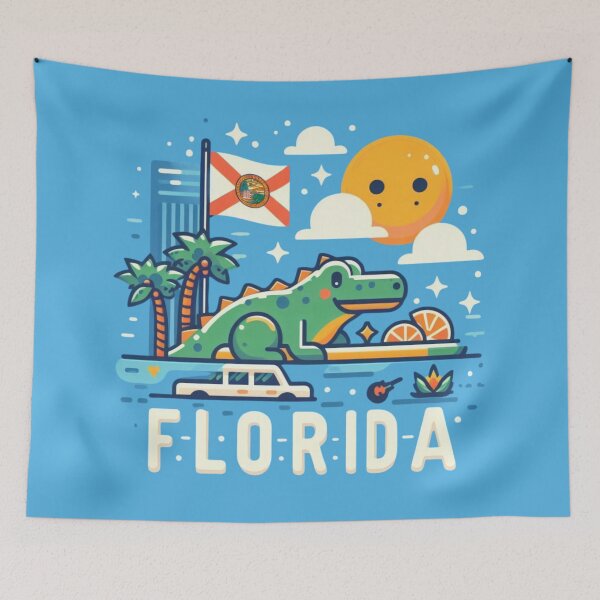 Item preview, Florida Playful Abstract Symbolic Sights Animation designed and sold by Gaborai.