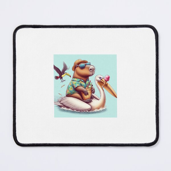 Item preview, Capy and Pelican-Tropical Island7 designed and sold by Capybara Art Lover.