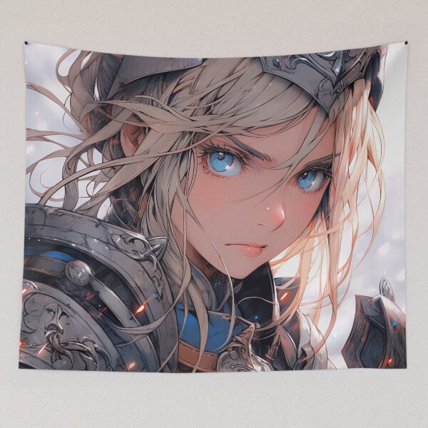 Item preview, Winter Paladin Valkyrie Anime Girl designed and sold by bubblegoth.