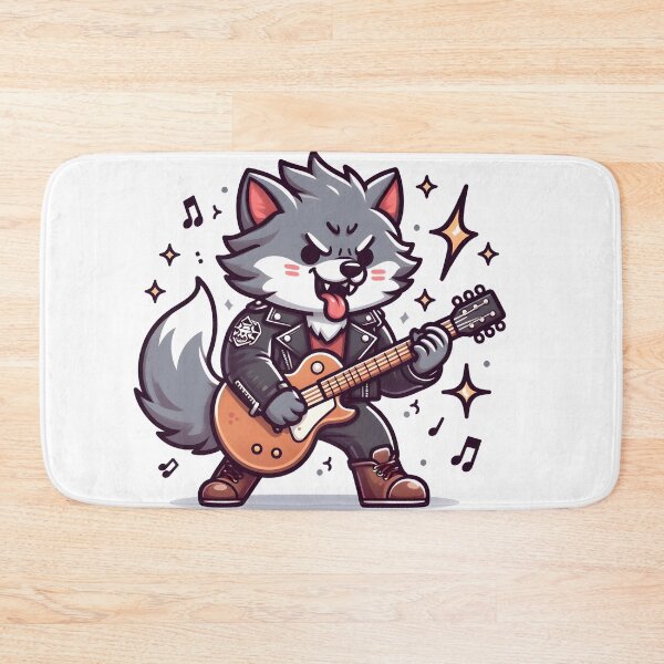 Item preview, Kawaii Energetic Werewolf With Wearing A Leather Jacket designed and sold by CanvasCutie.