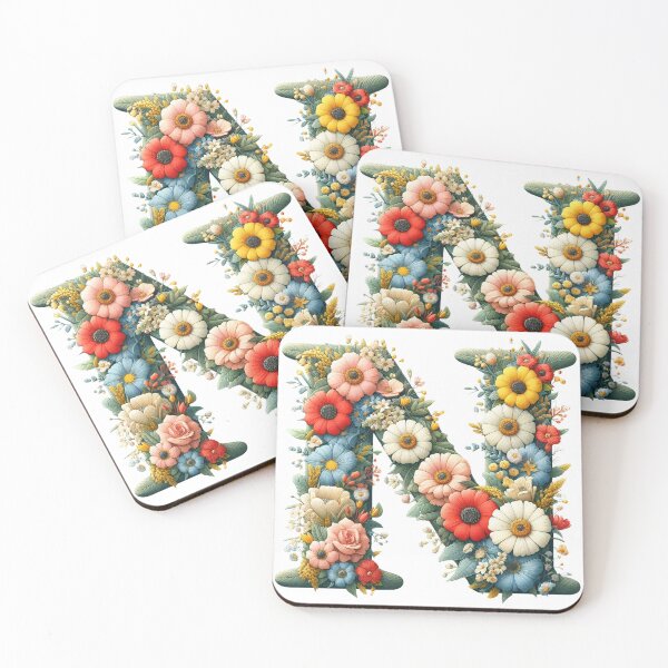 Item preview, Letter “N” containing flowers designed and sold by yeekazar.