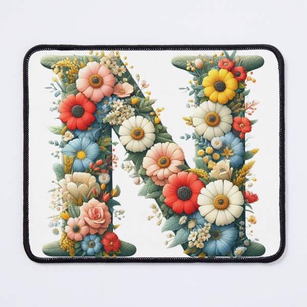 Item preview, Letter “N” containing flowers designed and sold by yeekazar.