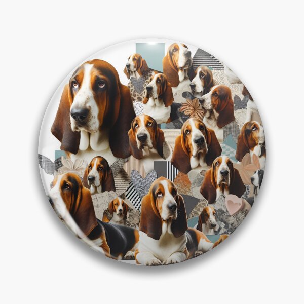 Item preview, Basset Hound Collage Artistry: Beyond Boundaries designed and sold by PawspectCreate.