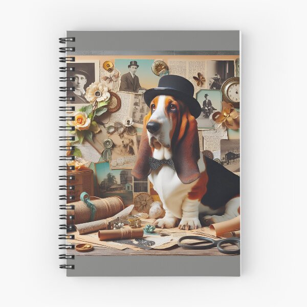 Aperçu de l'œuvre Portrait de Basset Hound Élégance : Sophistication artistique créée et vendue par PawspectCreate.