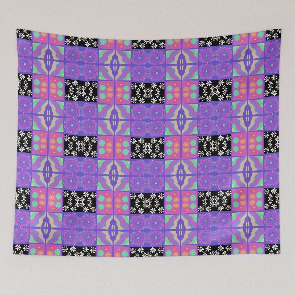 Item preview, Patchwork pink and purple  designed and sold by Flowersonstuff.