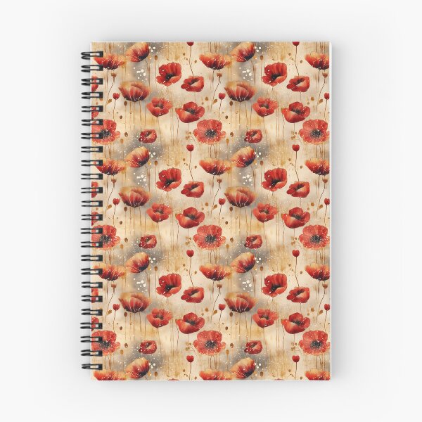 Item preview, Red Poppies Farm House Cottage Core Spring Pattern designed and sold by LouieVanille.