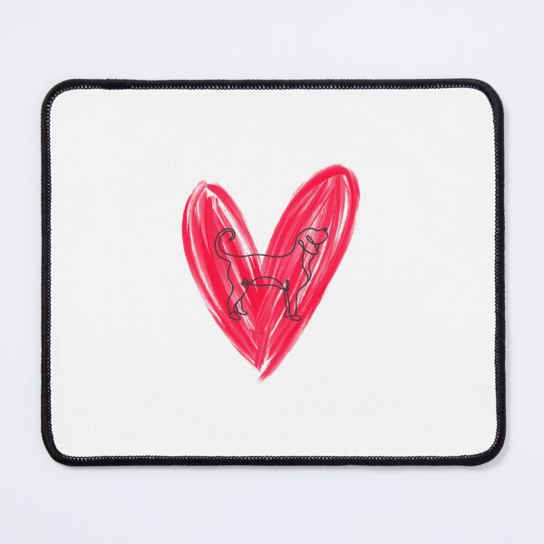 Item preview, Dog Line art silhouette Inside Heart designed and sold by HappyNoireArt.