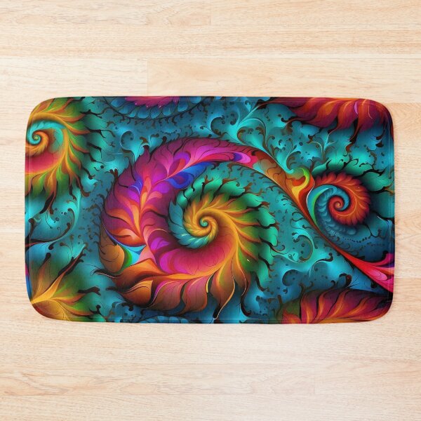 Item preview, Whirling Vortex of Floral Hues: A Vivid Digital Creation designed and sold by ArtComixHaven.