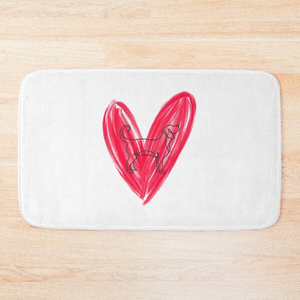 Item preview, Dog Line art silhouette Inside Heart  designed and sold by HappyNoireArt.