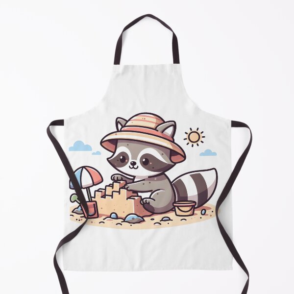 Item preview, Kawaii Raccoon With Sun Hat designed and sold by CanvasCutie.