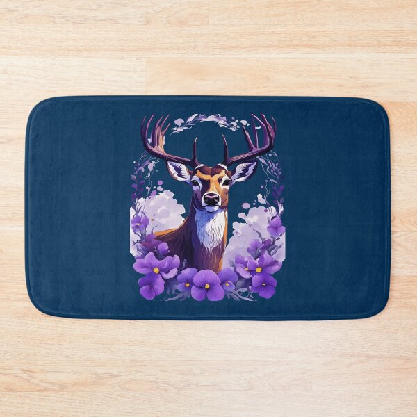 Item preview, Illinois Deer and Violet Violas Cut Out designed and sold by taiche.