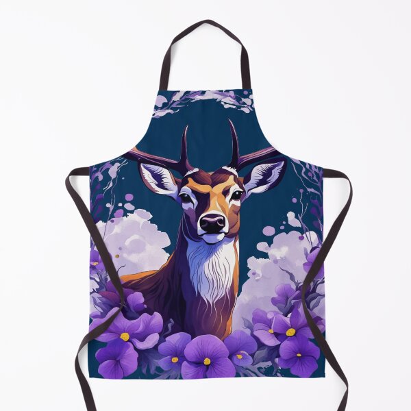 Item preview, Illinois Deer and Violet Violas Cut Out designed and sold by taiche.