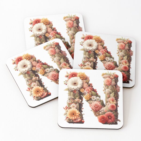 Item preview, Letter “N” containing flowers designed and sold by yeekazar.
