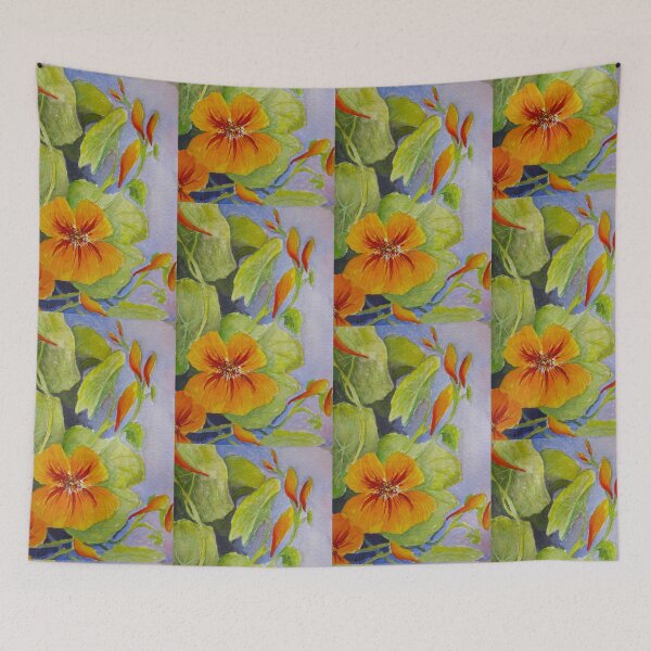 Item preview, Nasturtiums 4 Watercolour Painting designed and sold by Heatherian.